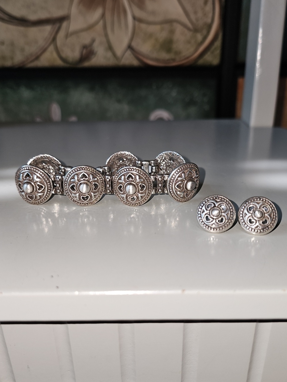Brighton Bali Disc Bracelet With Matching Earrings